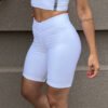 Calza Biker Mujer Diseño Basic Blanco
