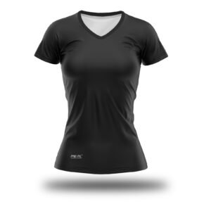 Remera Mujer Pro Fit Escote V Negro