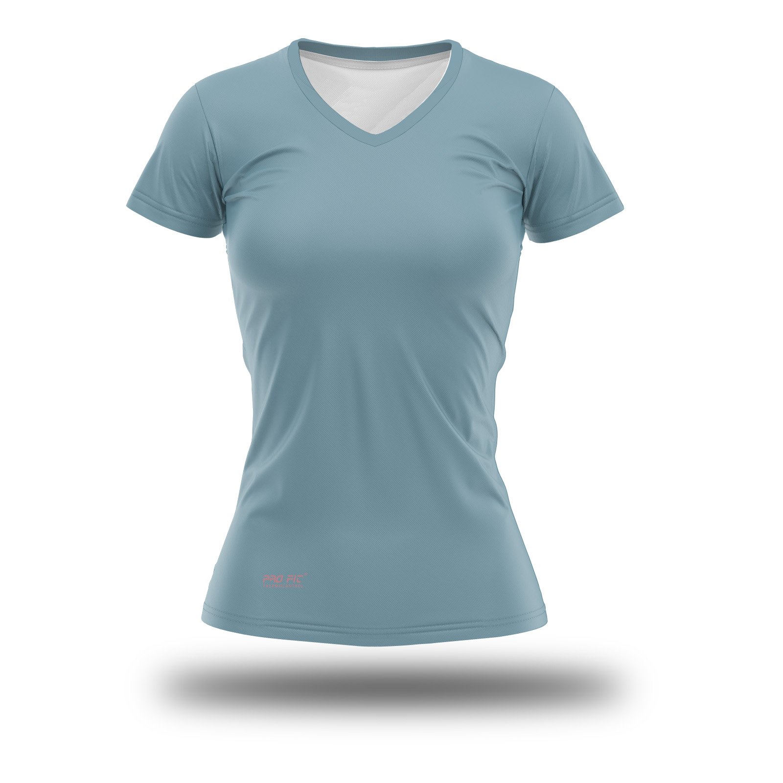 Remera Mujer Pro Fit Escote V Petroleo