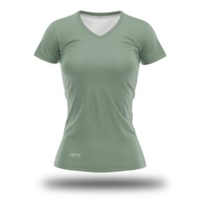 Remera Mujer Pro Fit Escote V Verde