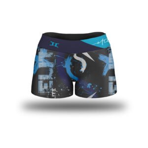 Calza Corta Mujer Painting Design Celeste