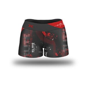 Calza Corta Mujer Painting Design Rojo