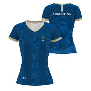 Camiseta Argentina Mujer Diseño Mundial 2026 Azul