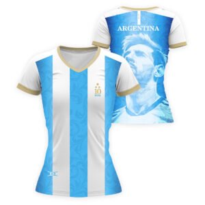 Camiseta Argentina Mujer Diseño Mundial 2026 Celeste